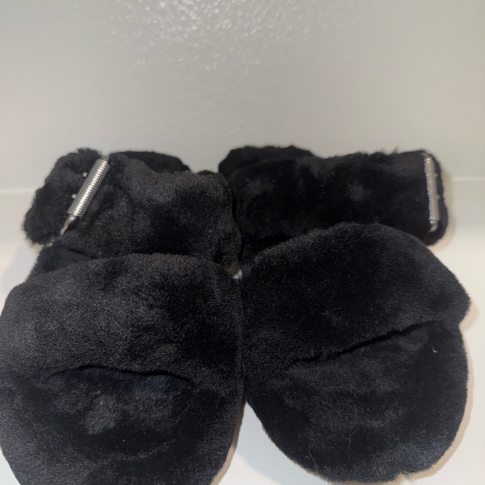 Black UGG Fuzzy Slippers